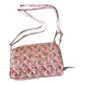 Vera Bradley RFID All-in-one Crossbody Sweehearts and Flowers